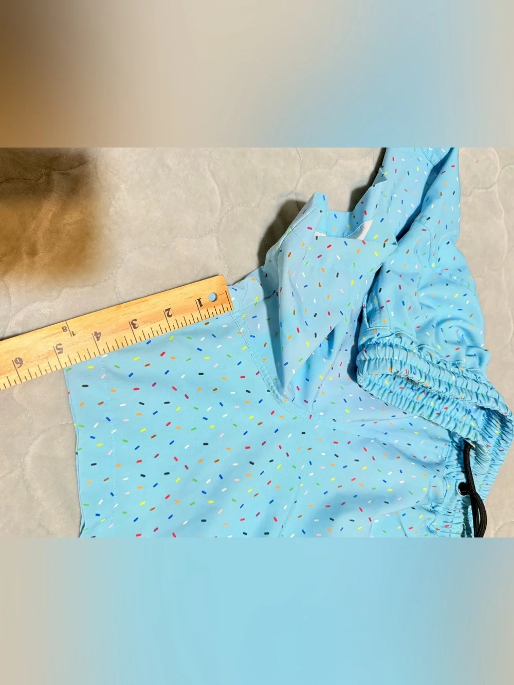 Pride Adult Humankind Swim Trunks-Blue Sprinkle size Medium